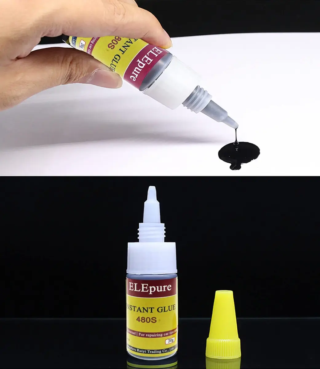 ELEpure Black Tire Repair Glue 20g (0.7oz) | Strong Adhesive for Sidewall Gash & Dent Repair - view 2
