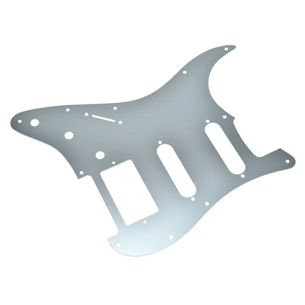 Dopro Aluminum Anodized Strat HSS Guitar Pickguard Silver | Modern Style, 11-Hole - view 4
