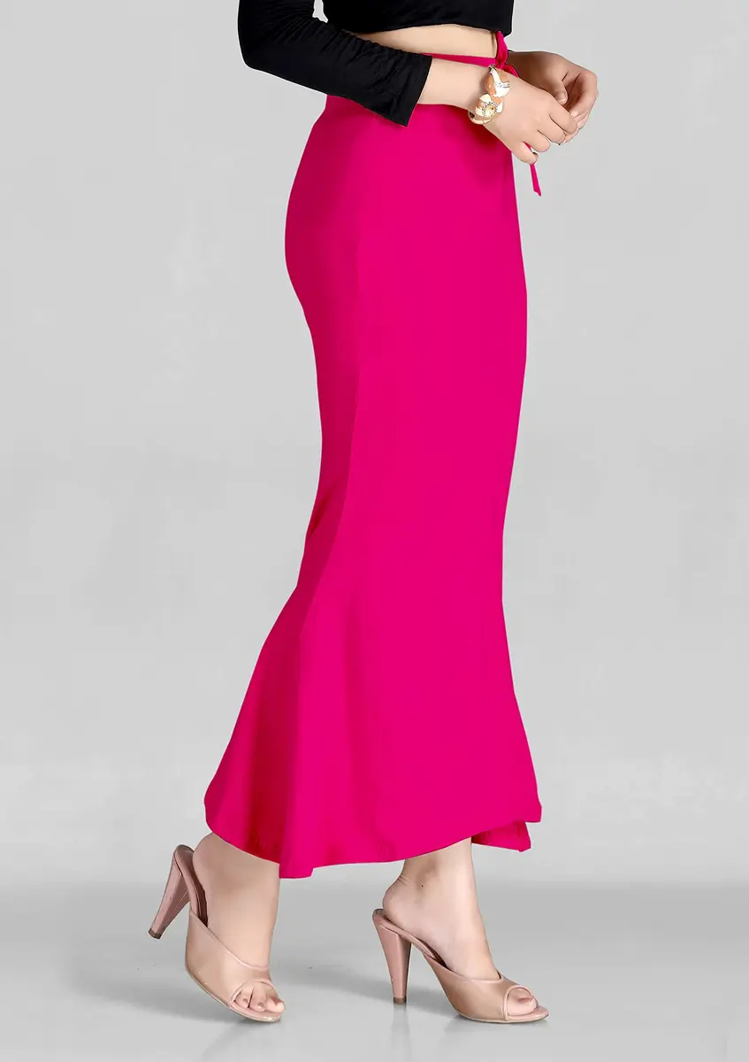 SCUBE DESIGNS Women's Flare Saree Shapewear Petticoat S Pink | Cotton Lycra Blend for Saree, Lehenga, Gown - main product image