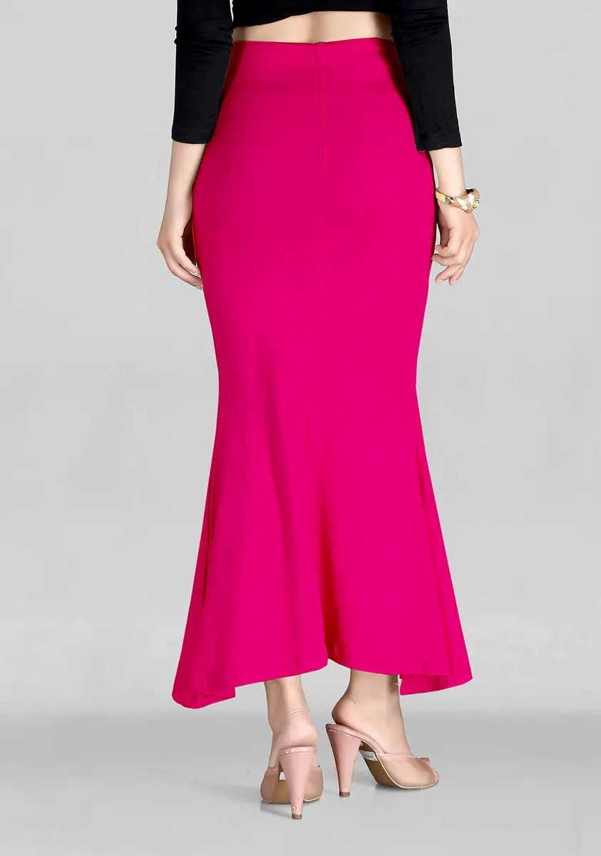 SCUBE DESIGNS Women's Flare Saree Shapewear Petticoat S Pink | Cotton Lycra Blend for Saree, Lehenga, Gown - view 3