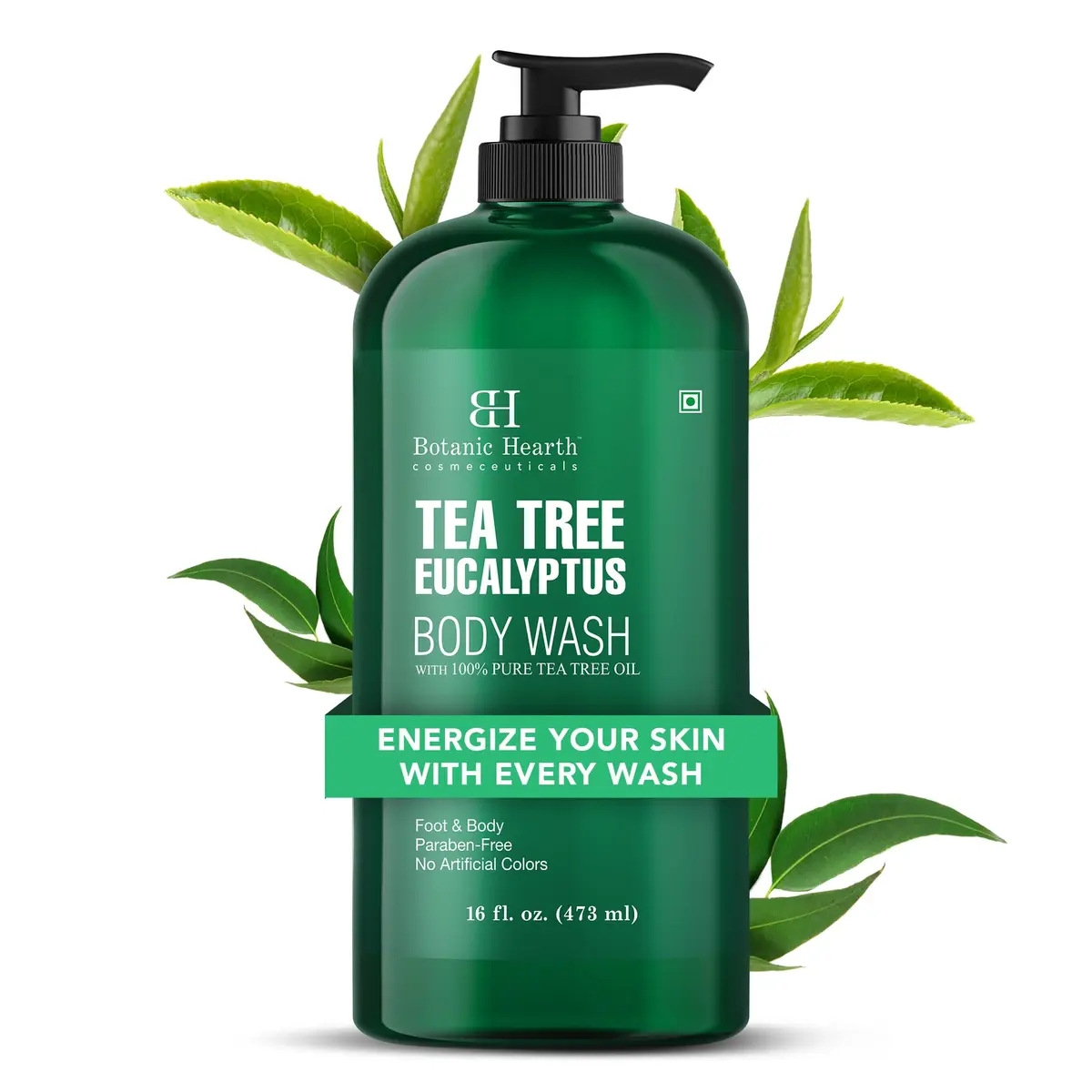 Botanic Hearth Eucalyptus & Tea Tree Body Wash – 16 fl oz | Refreshing, Hydrating & Sulfate-Free - main product image