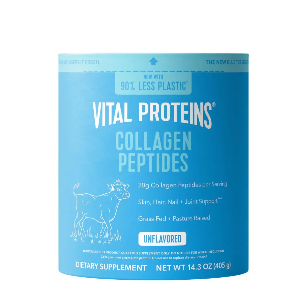 Vital Proteins Collagen Peptides Powder Unflavored 14.3oz (405g) | Supports Hair, Skin, Nails, Bones & Joints - main product image