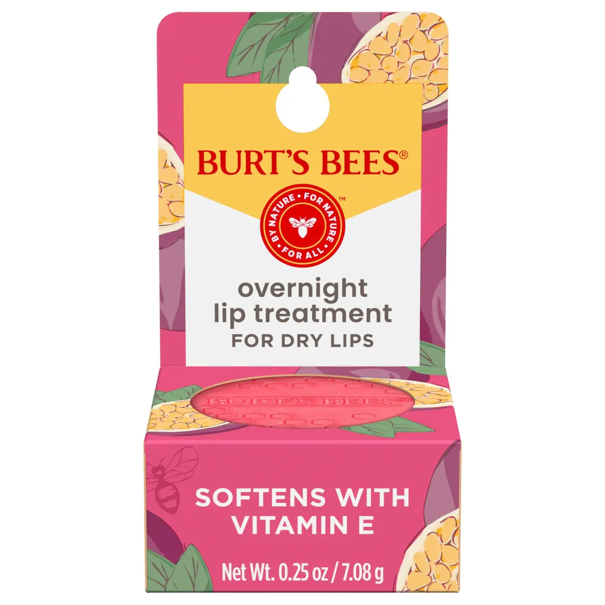 Burt's Bees Overnight Lip Sleeping Mask Passionfruit 7g (0.25 oz) | Hydrates Lips for 8 Hours - main product image