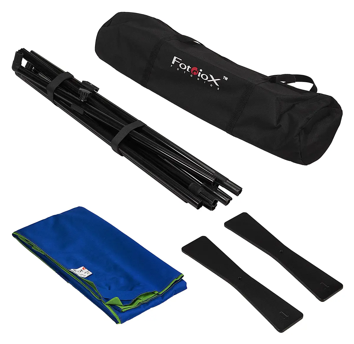 Fotodiox 7.4 x 7.4ft Blue/Green Portable Collapsible Background Kit with Bag - view 2