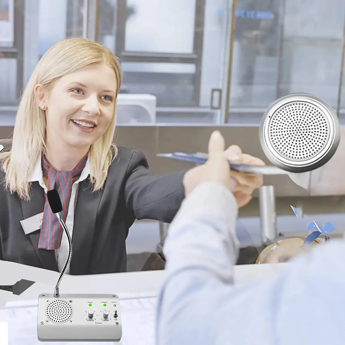 WWMFS Window Microphone Intercom Speaker, Dual Way System | Clear Voice, Anti-Interference (70-120 chars) - view 6