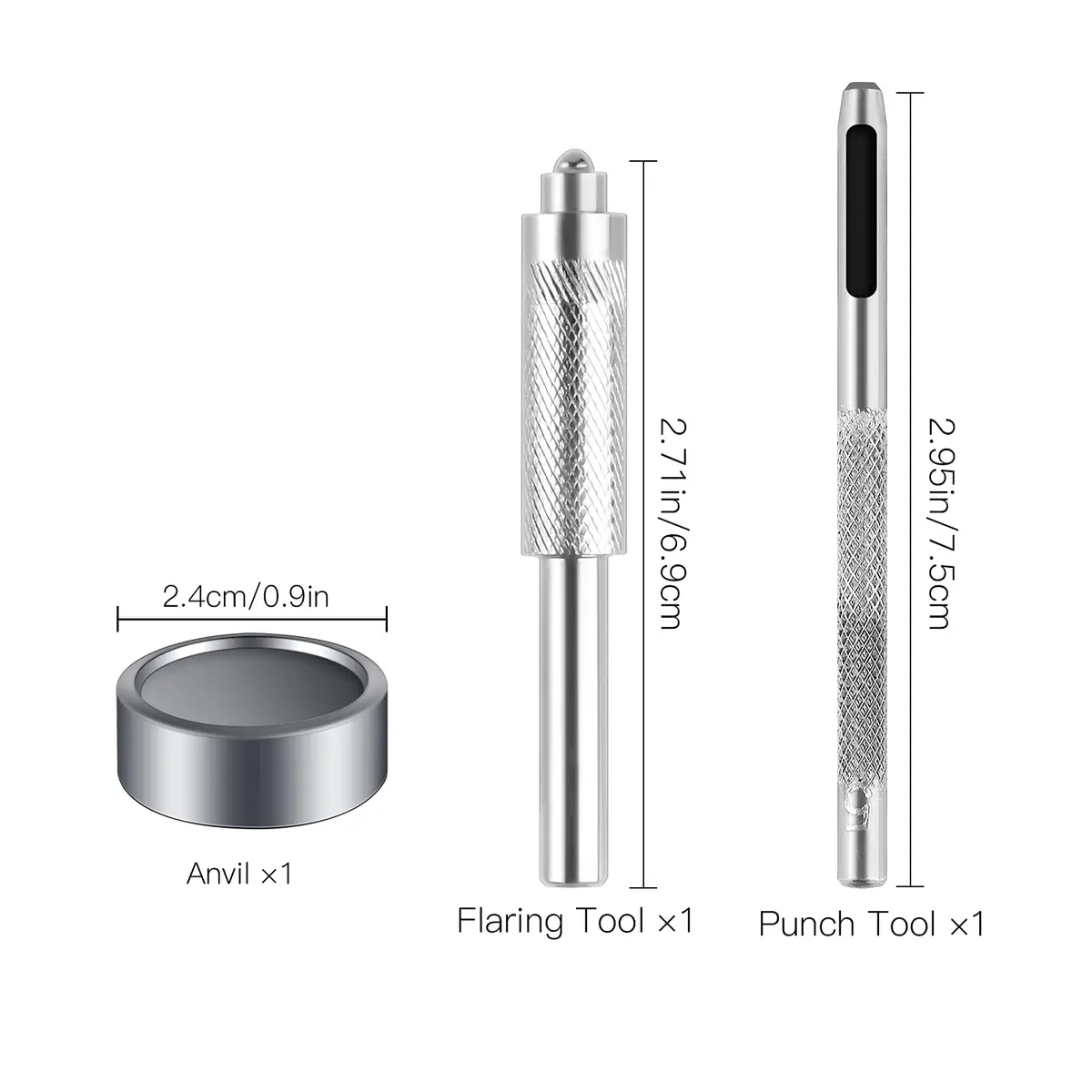 Moocci Gold Snap Fastener Kit with Tools, 15mm (0.59 Inch) Stainless Steel Snaps - 50 Sets | Heavy Duty for Leather & Fabric - view 3