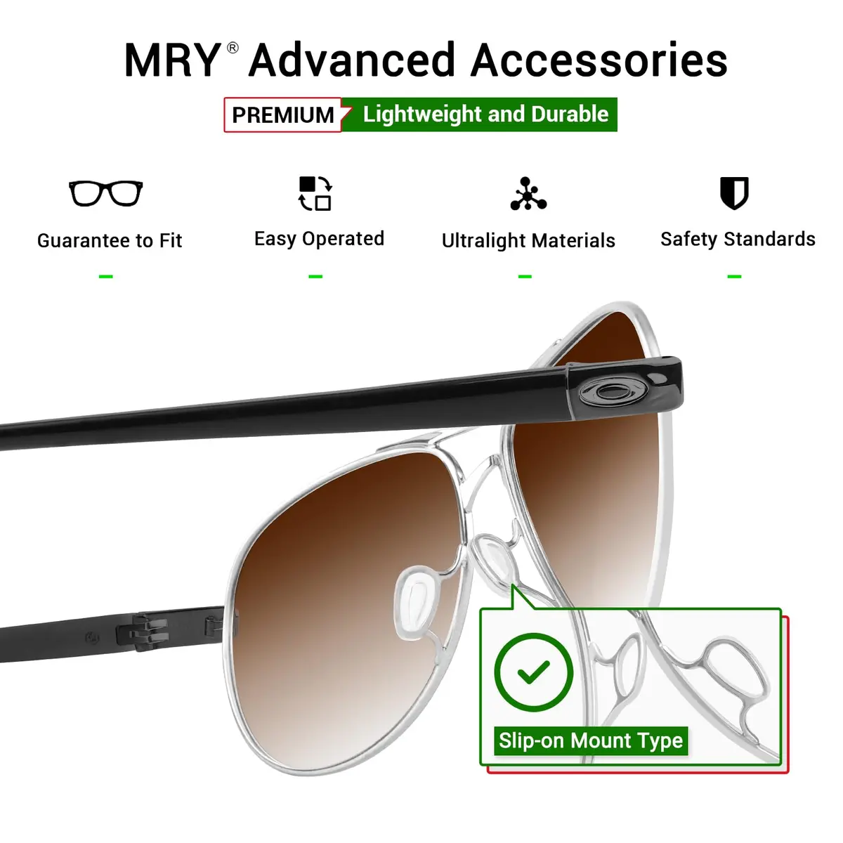 Mryok Replacement Nosepieces for Oakley Wingfold EVR EVS | Rubber Nose Pads (One Size) - view 3