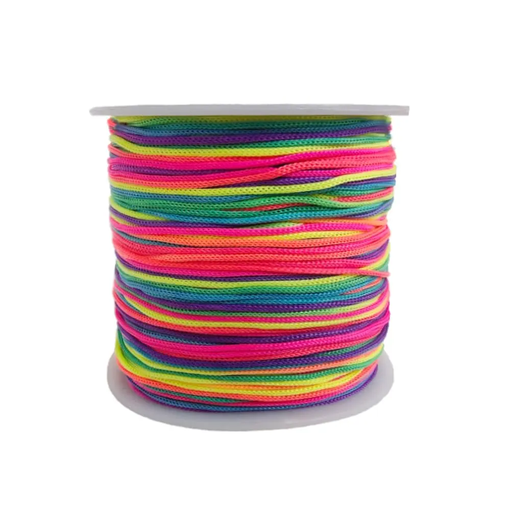 Xiezyu Multicolored Nylon Cord Beading Braided Thread String 124m (136 Yards) | Chinese Knotting & Jewelry Making - main product image