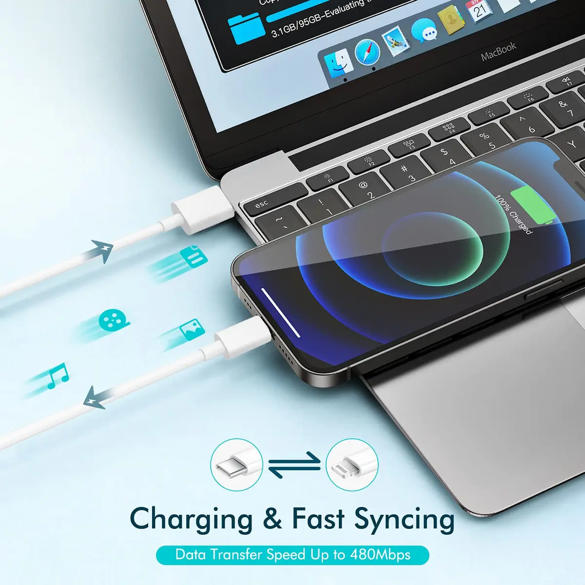 Banety iPhone Fast Charger,10FT USB C Lightning Cable, PD 3.0, MFi Certified, Extra Long, Compatible with iPhone 14/Pro/Max/13/12/11/SE/iPad - view 5