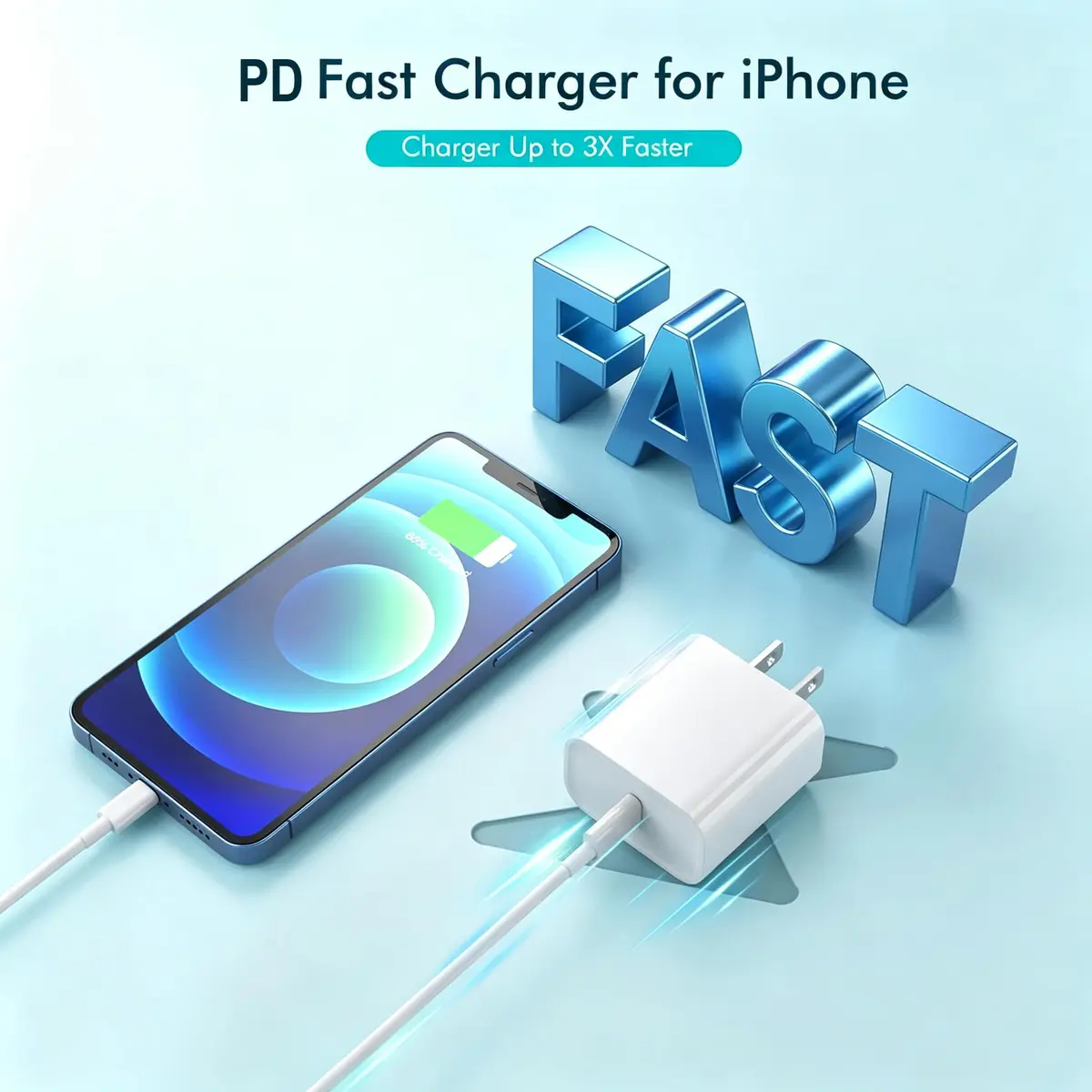 Banety iPhone Fast Charger,10FT USB C Lightning Cable, PD 3.0, MFi Certified, Extra Long, Compatible with iPhone 14/Pro/Max/13/12/11/SE/iPad - view 2