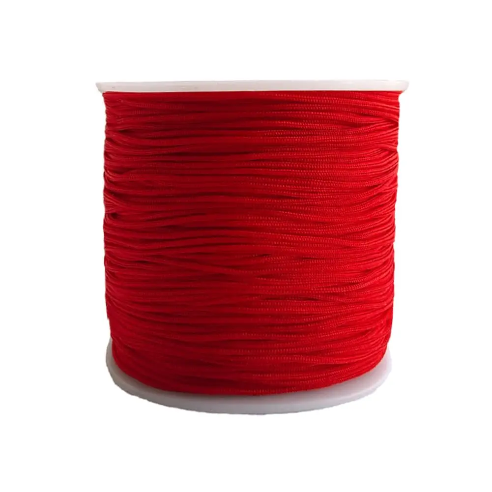 Xiezyu 1.0 mm Nylon Cord Beading Thread for Jewelry Making | 136 Yards, Red - main product image