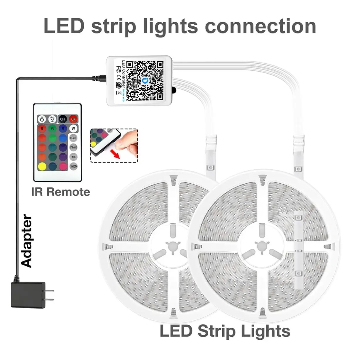 DAYBETTER 200 ft RGB LED Strip Lights | App Voice Control, Music Sync, Color Changing for Bedroom & Party - view 7