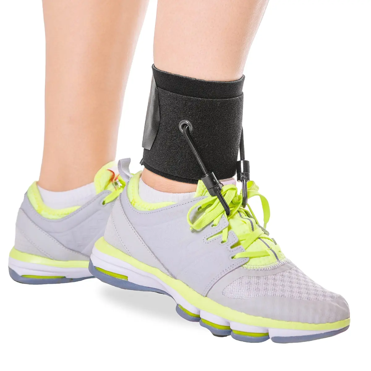 BraceAbility AFO Foot Drop Brace - Adjustable Soft Ankle Foot Orthosis for Men & Women, Walking with Shoes, Toe Lifter Support, Dorsiflexion Assist Fits Left or Right (L/XL) - main product image