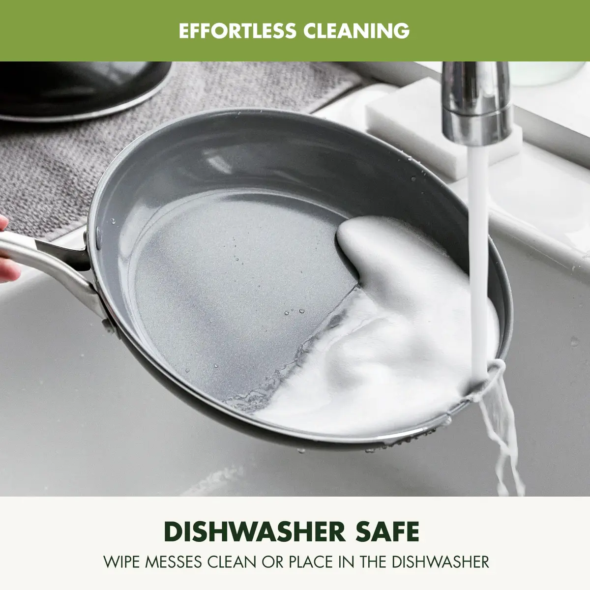 GreenPan Swift 8" Ceramic Nonstick Frying Pan | PFAS-Free, Oven & Dishwasher Safe - view 3