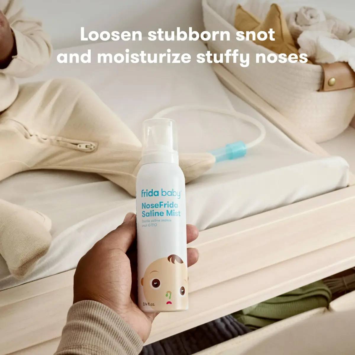 Frida Baby NoseFrida Saline Mist Spray 96ml (3.4 Fl Oz) | Gentle Nasal Congestion Relief for Infants & Toddlers - view 2