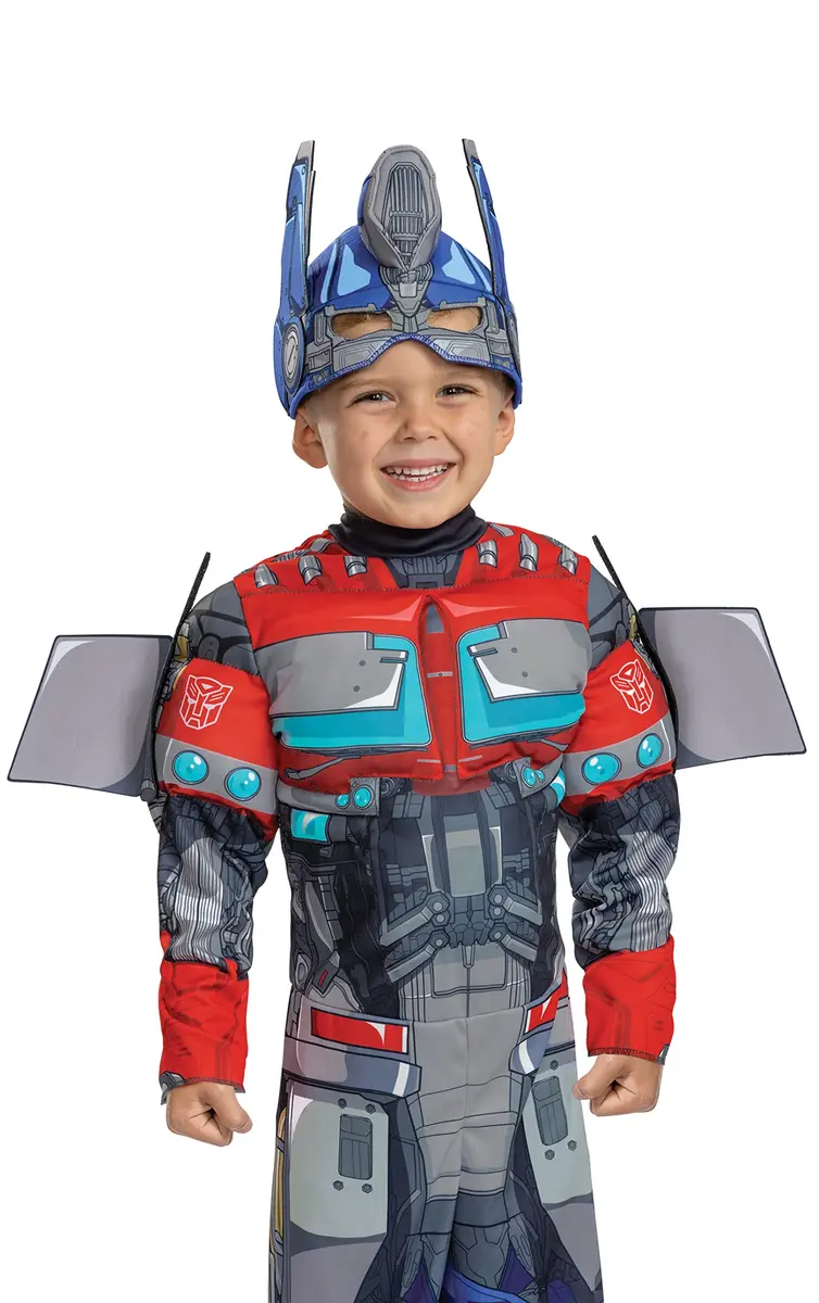 Disguise Optimus Prime Toddler Costume Size 2T | Official Transformers Rise of the Beasts Muscle Costume & Mask - view 3
