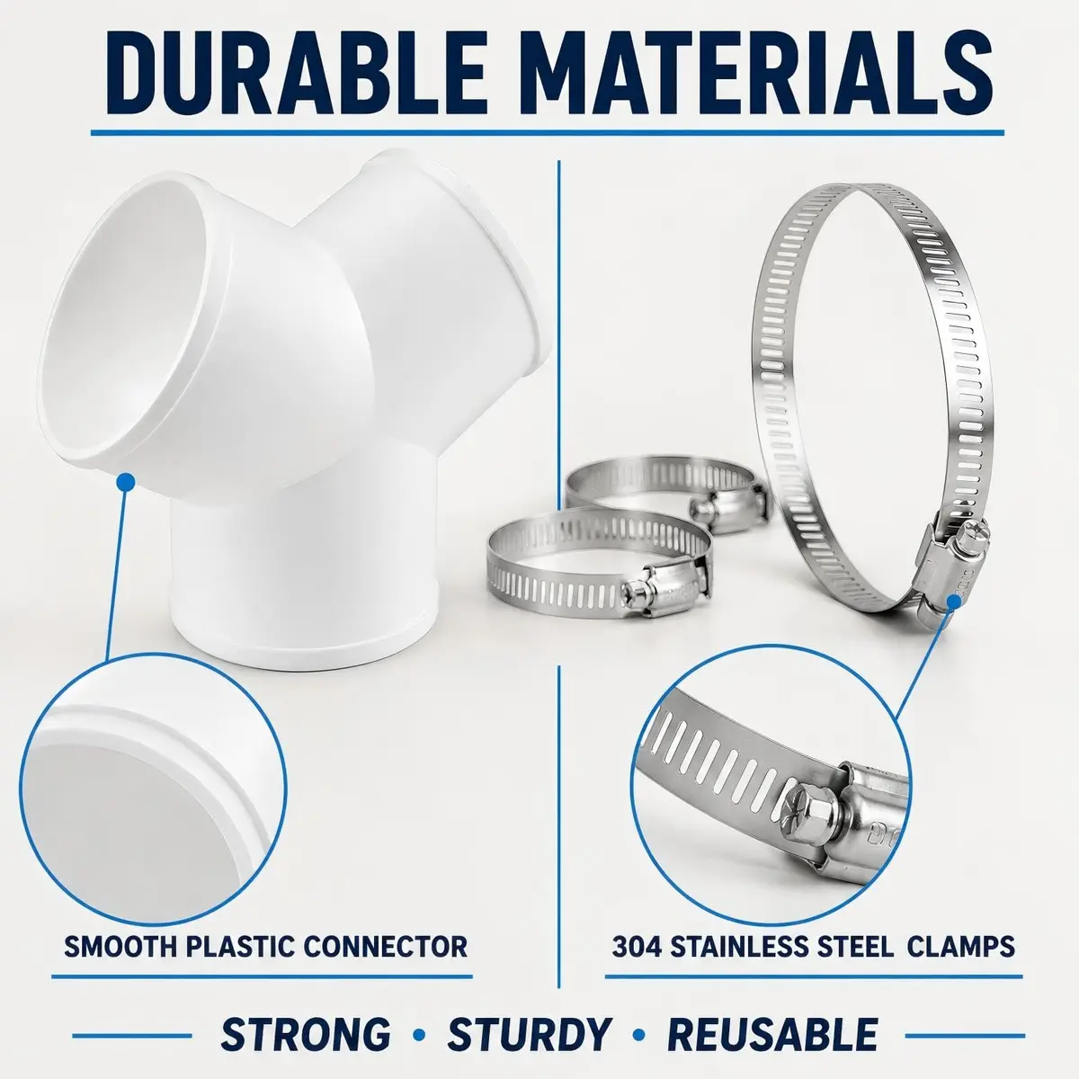 Enenes 4 Inch Y Duct Connector for Ventilation Systems | Seamless, Leak-Proof, Easy Install - view 4