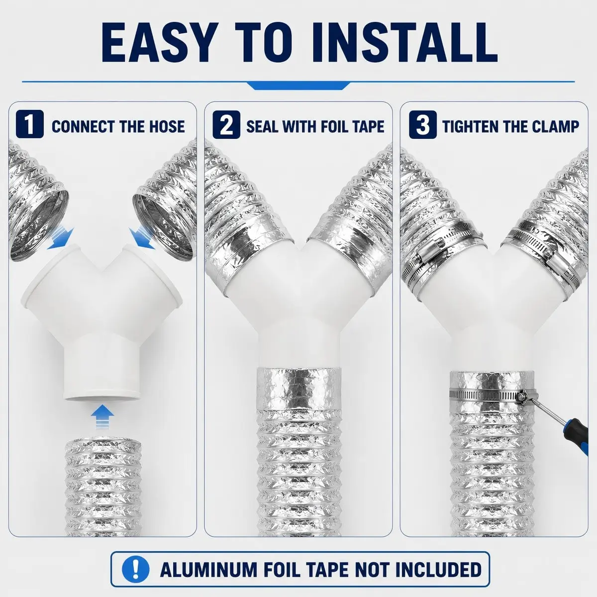 Enenes 4 Inch Y Duct Connector for Ventilation Systems | Seamless, Leak-Proof, Easy Install - view 5