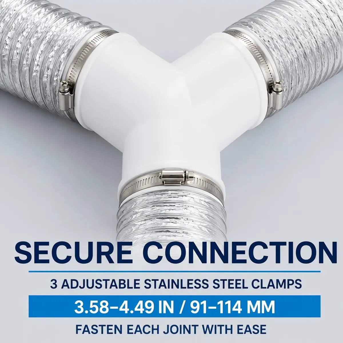 Enenes 4 Inch Y Duct Connector for Ventilation Systems | Seamless, Leak-Proof, Easy Install - view 6