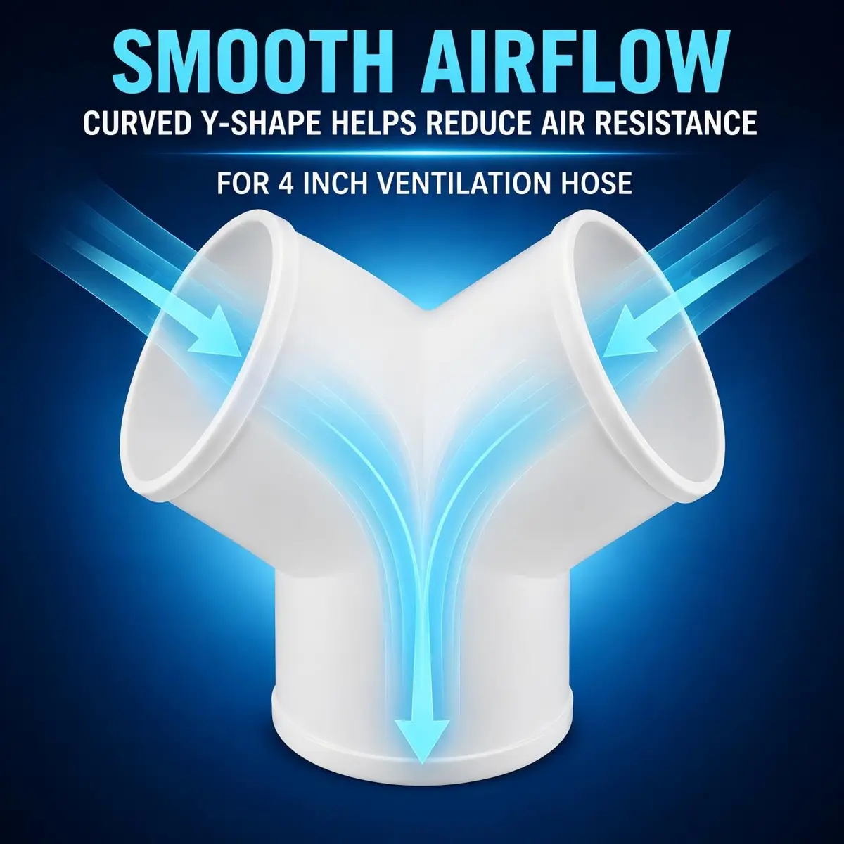 Enenes 4 Inch Y Duct Connector for Ventilation Systems | Seamless, Leak-Proof, Easy Install - view 3