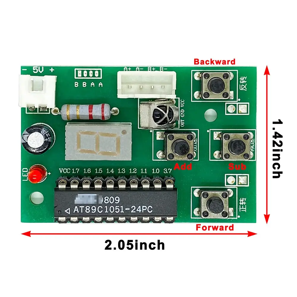 QINIZX DC 4V-6V 5V 2-Phase 4-Wire Stepper Motor Driver Controller Board | Adjustable Speed with Remote - view 2