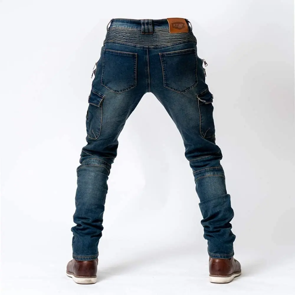 LOMENG Motorcycle Riding Pants Men with CE Armor, Dual Sport Jeans, All Seasons, Size 36 | Impact-Resistant & Breathable - view 3