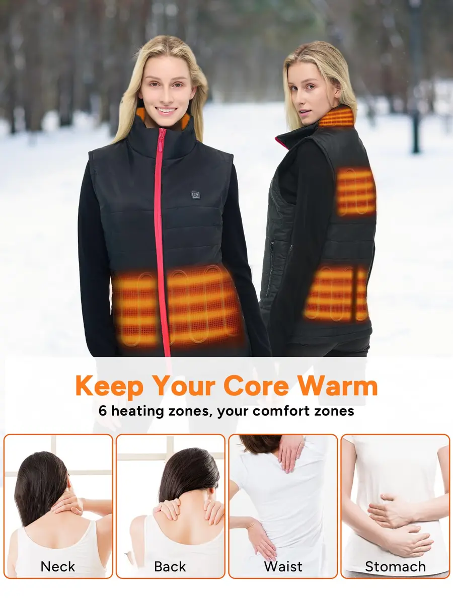 DR. PREPARE Women's Heated Vest X-Large | 6 Heating Zones, 3 Levels, Lightweight Polyester - view 5