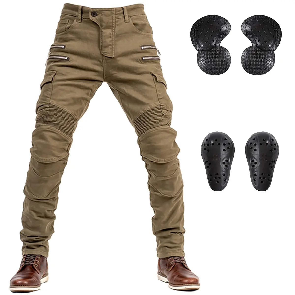 LOMENG Motorcycle Riding Pants Men with CE Armor Dual Sport Jeans | Breathable, Impact-Resistant, All Seasons - main product image