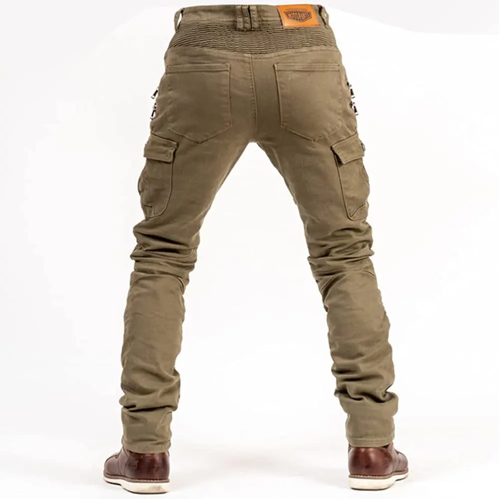 LOMENG Motorcycle Riding Pants Men with CE Armor Dual Sport Jeans | Breathable, Impact-Resistant, All Seasons - view 3