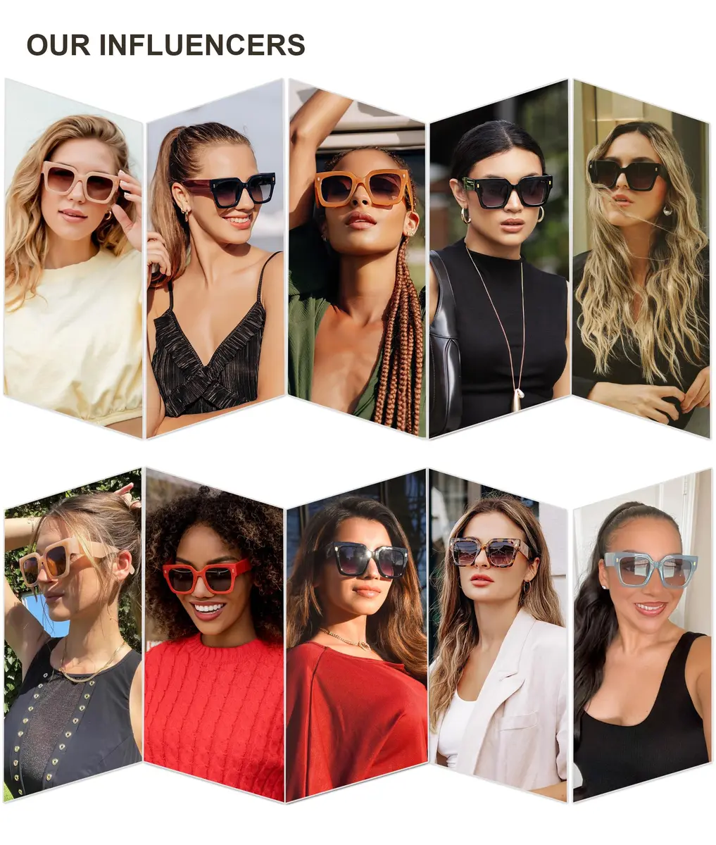 SOJOS Oversized Sunglasses for Women Thick Big Square Shades SJ2194C3 | UV400 High-Definition Lenses - view 3
