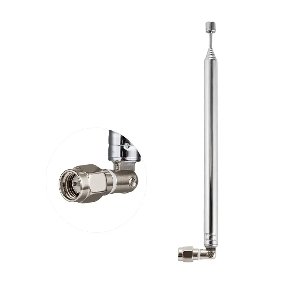 POBADY 8-Section Telescopic Antenna 73cm (28.75in) SMA Male Connector | AM/FM Radio Receiver Replacement Aerial - main product image