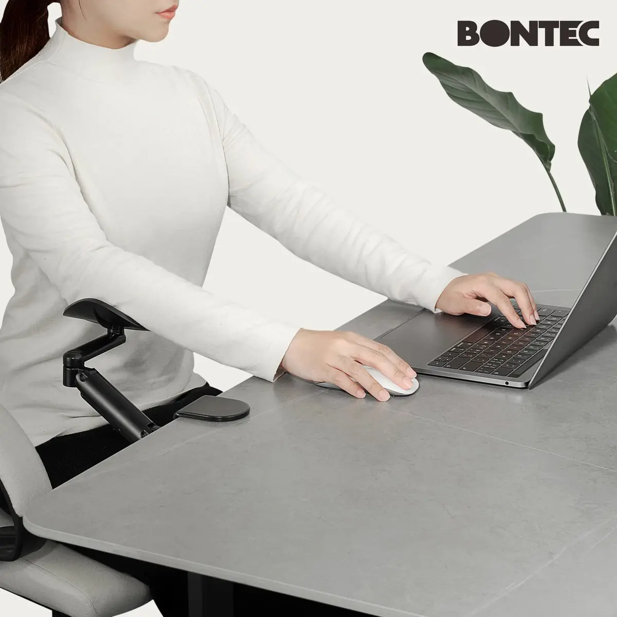 BONTEC Adjustable Arm Rest for Desk, 360° Rotating & Extendable, Aluminum | Ergonomic Support for Long Hours - view 8