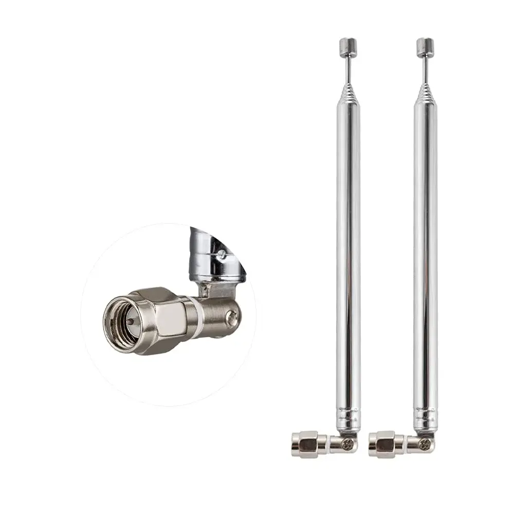 POBADY 8-Section Telescopic Antenna 73.03cm (28.75in) | SMA Male Connector for AM/FM Radio Receivers - main product image