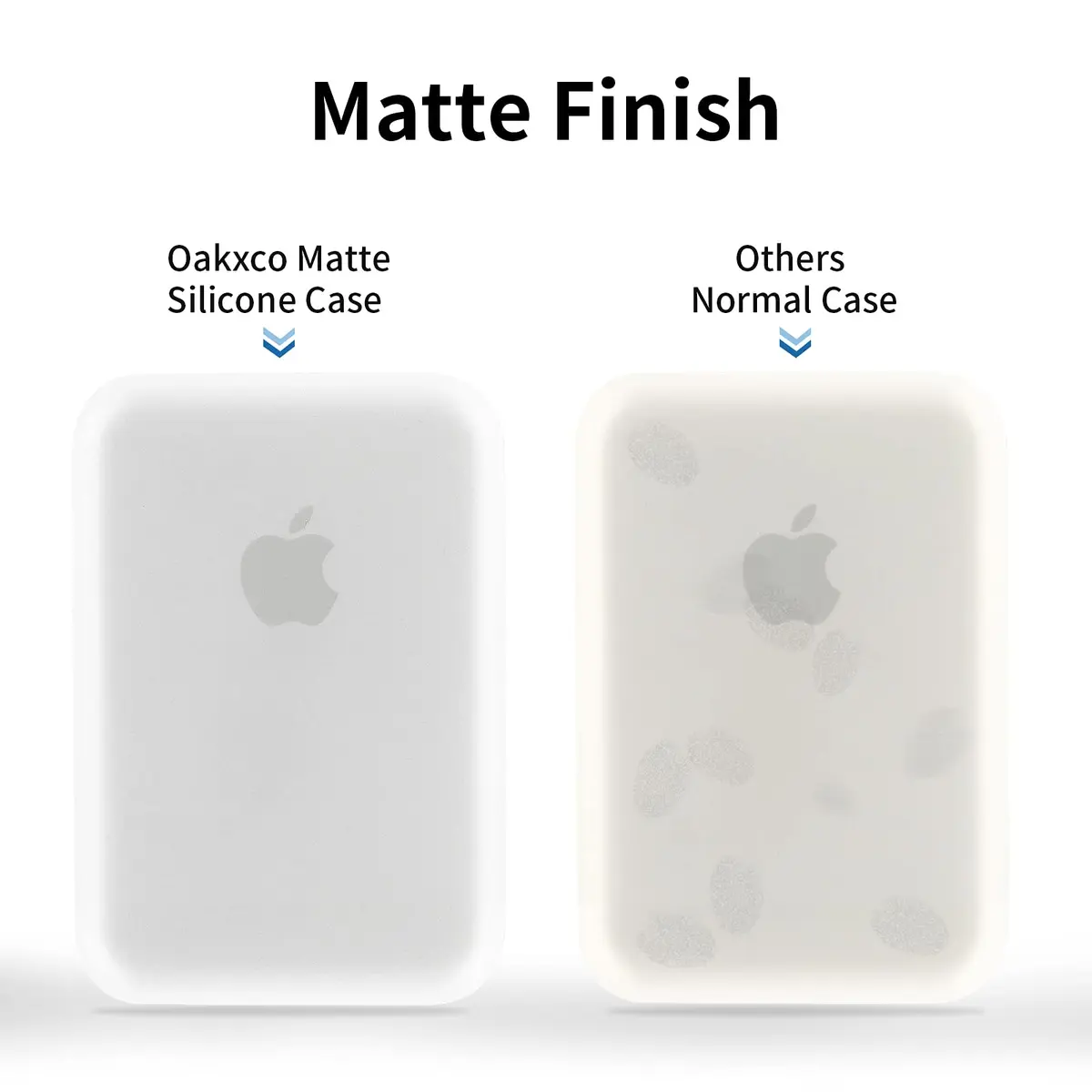 oakxco Silicone Case for Magsafe Battery Pack | Matte Clear, Half Cover Design - view 5