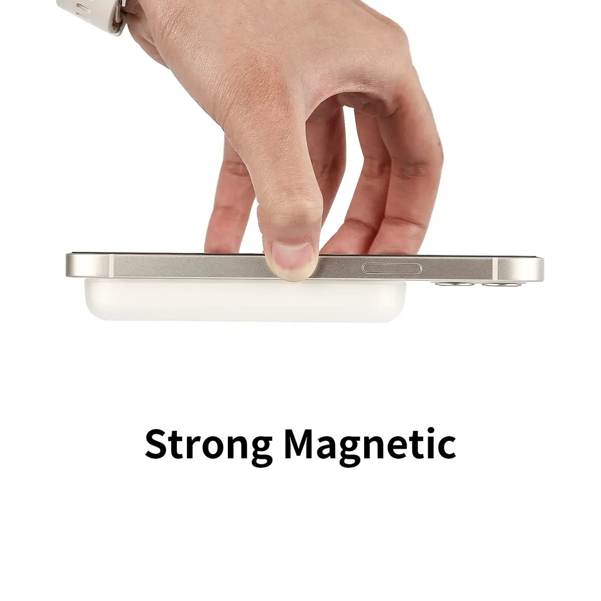 oakxco Silicone Case for Magsafe Battery Pack | Matte Clear, Half Cover Design - view 6