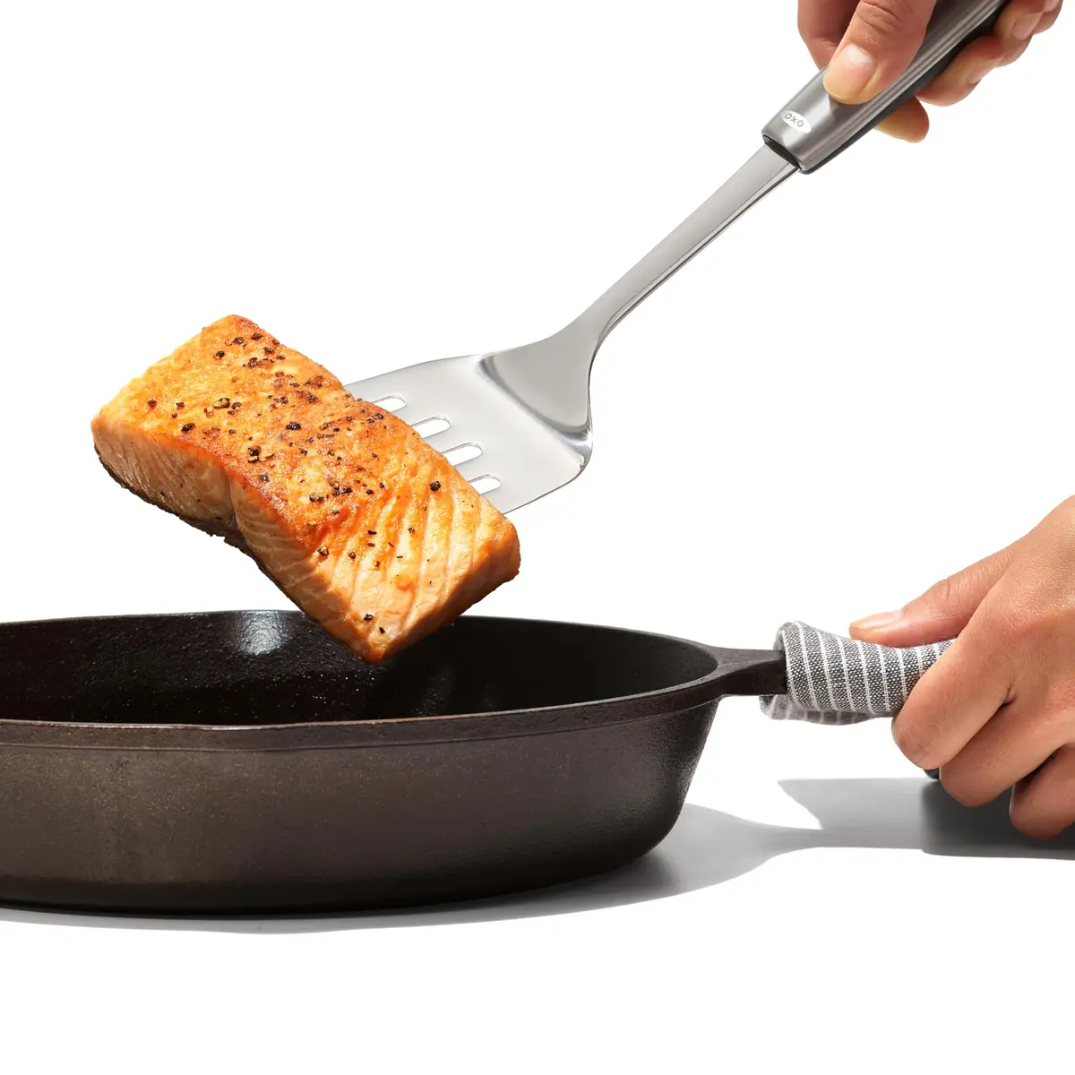 OXO Steel Cooking Turner with Stainless Steel Head & Non-Slip Handle | 33cm (13 inch) | Dishwasher Safe - view 5