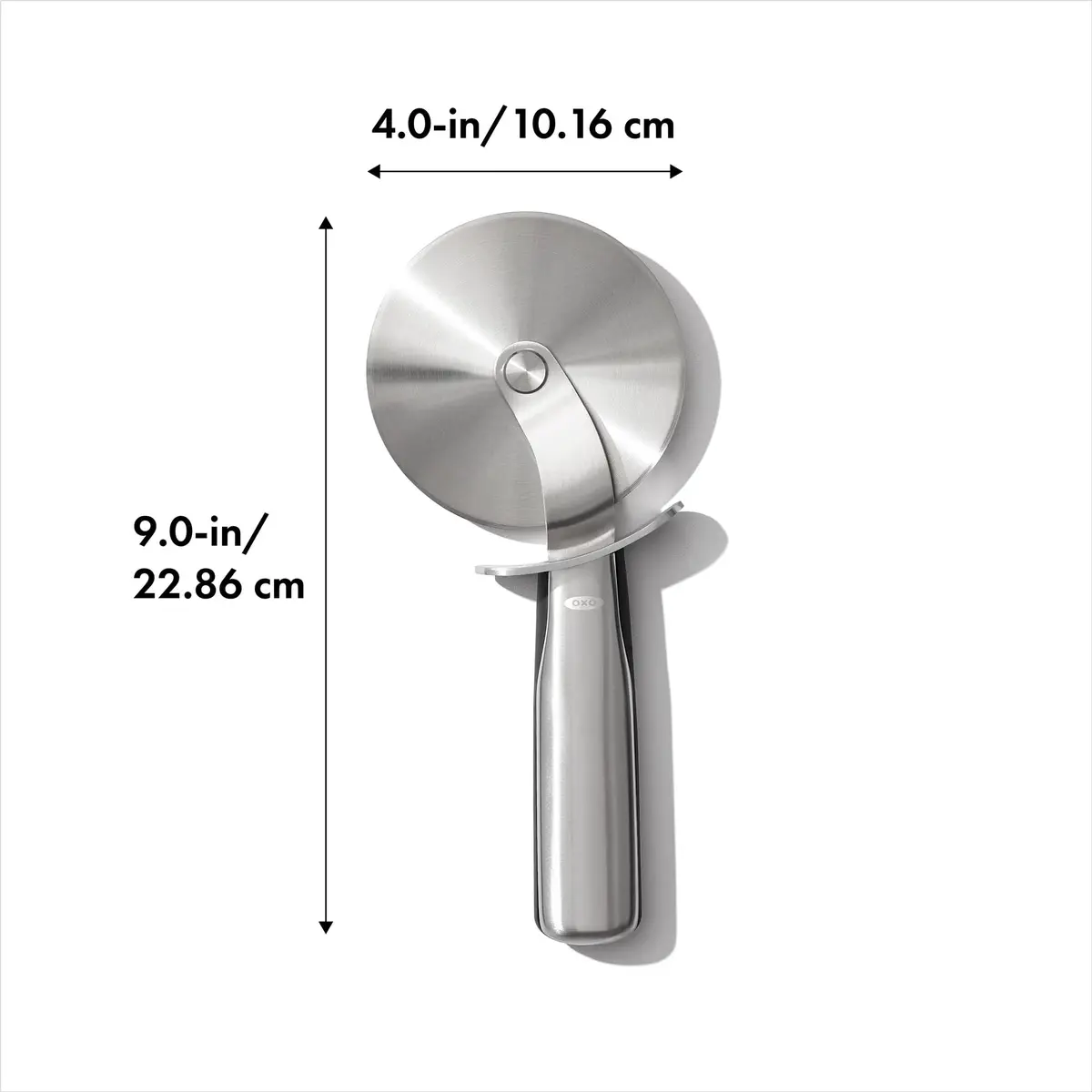 OXO Steel 4 in Pizza Wheel | Stainless Steel Blade, Thumb Guard, Dishwasher Safe - view 2