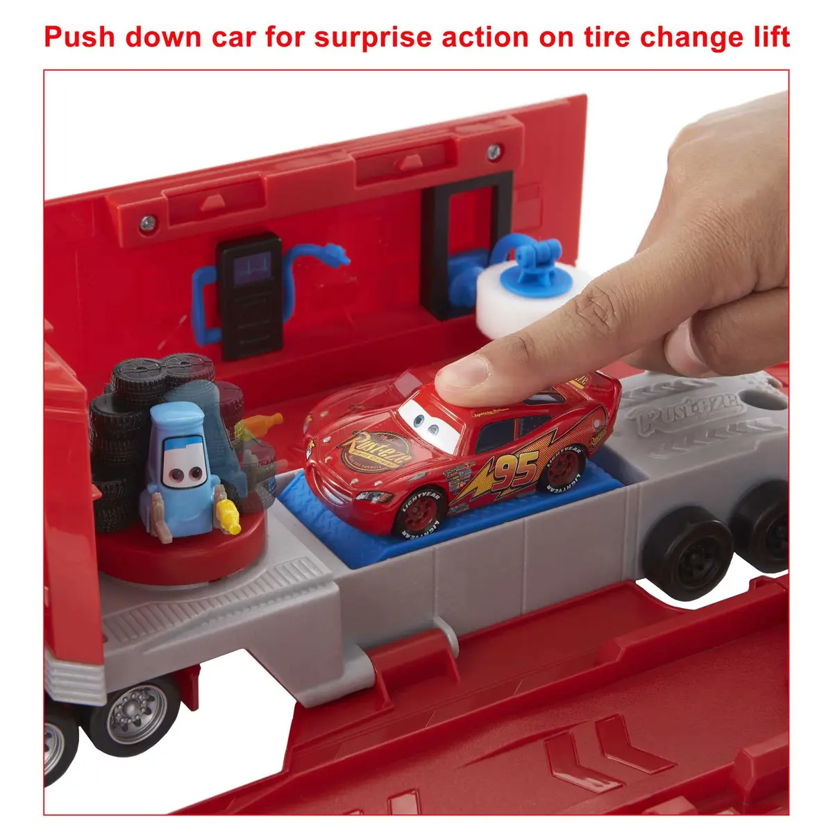 Mattel Disney and Pixar Cars Transforming Mack Playset | 2-in-1 Toy Truck & Tune-Up Station with Launcher, Lift & More - view 4