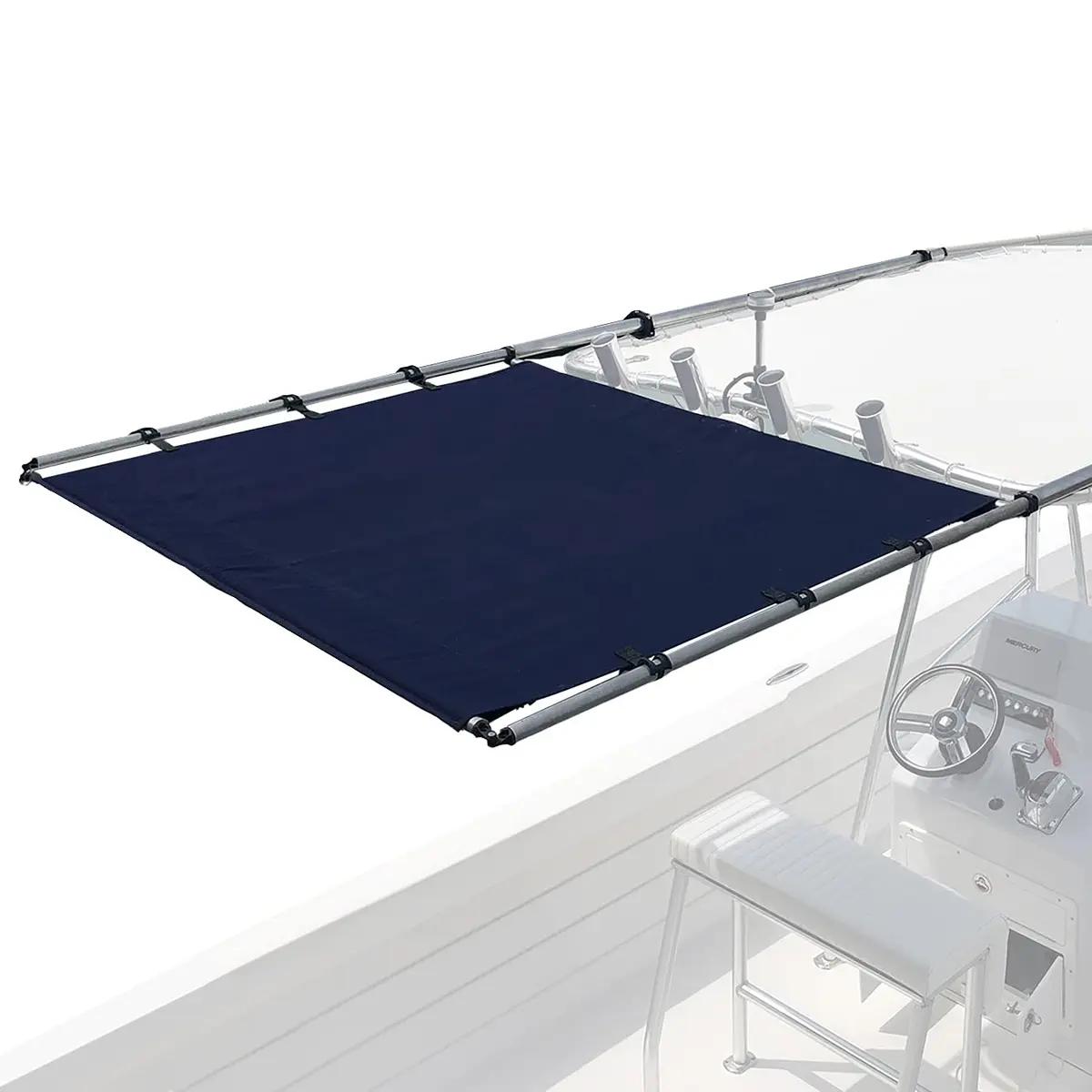 SureShade PTX Power Shade - 69" Wide Navy | Fully Automatic Boat Sun Shade - main product image