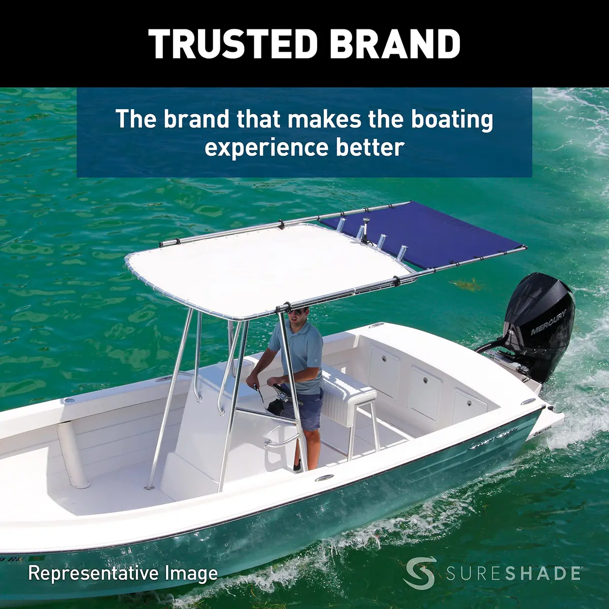 SureShade PTX Power Shade - 69" Wide (Gray) | Marine Canvas & Stainless Steel - view 5