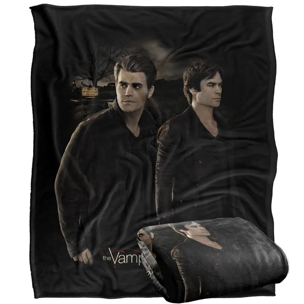 LOGOVISION Vampire Diaries Brothers Silky Touch Throw Blanket 127cm x 152cm | Officially Licensed Microfiber Fleece - main product image