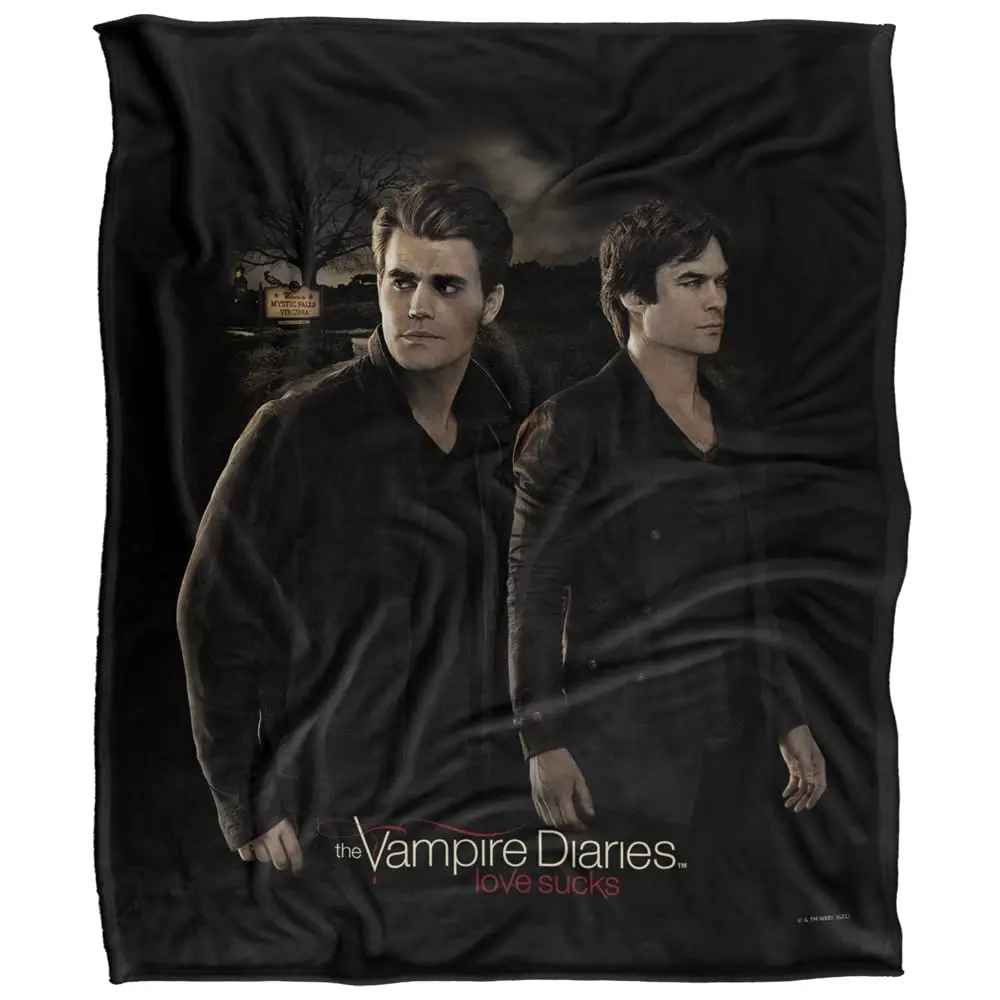 LOGOVISION Vampire Diaries Brothers Silky Touch Throw Blanket 127cm x 152cm | Officially Licensed Microfiber Fleece - view 2