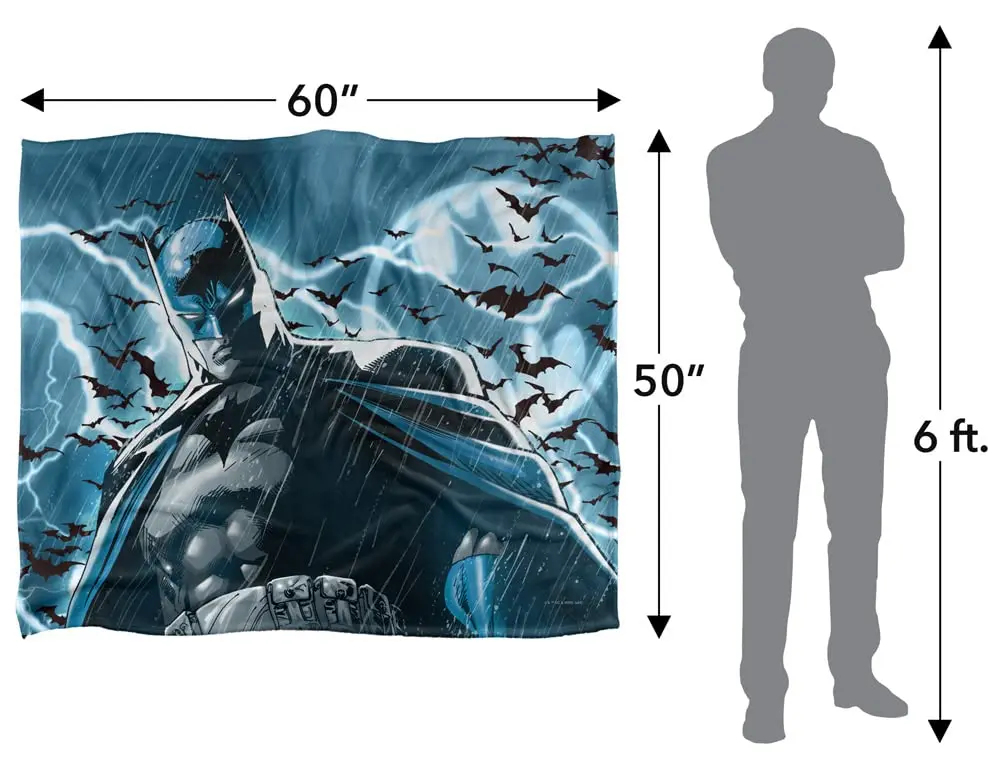 LOGOVISION Batman Stormy Knight Classic Officially Licensed Silky Touch Super Soft Throw Blanket 127cm x 152cm - view 5