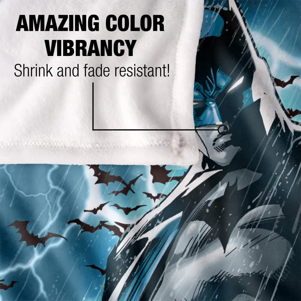 LOGOVISION Batman Stormy Knight Classic Officially Licensed Silky Touch Super Soft Throw Blanket 127cm x 152cm - view 4