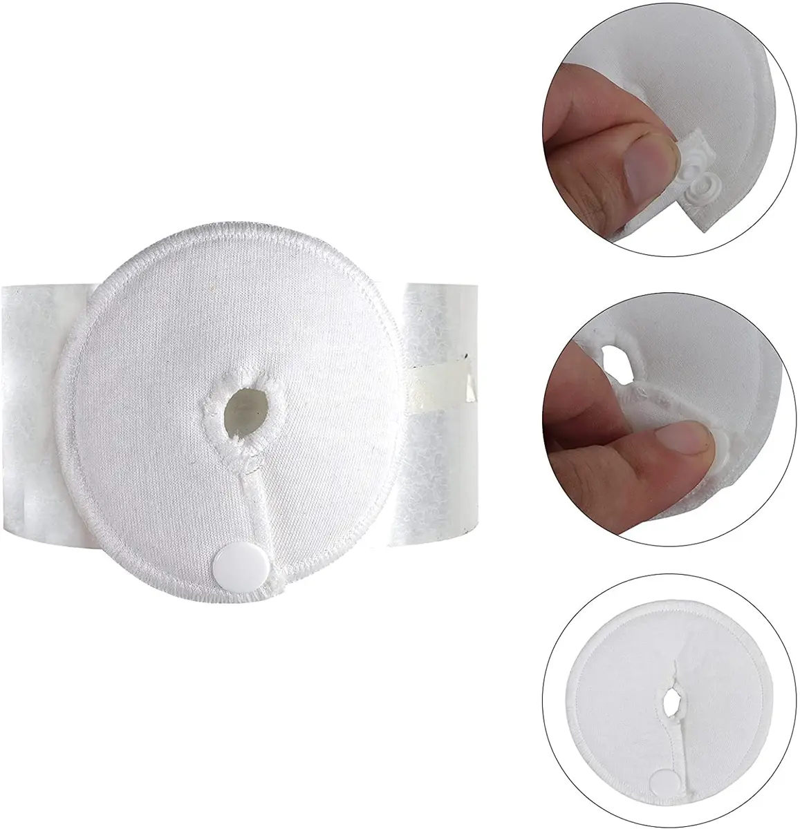 HGRTYXS Feeding Tube Pads Holder Covers for G/J Tube Button Peg Tube Supplies, 7.6cm (3x3 Inch) Soft Cotton, 12 Pack | Nursing Care for Post-Surgery & Dialysis Patients - view 6