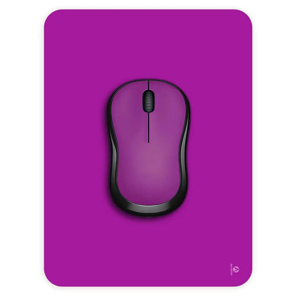 Audimi Small Mouse Pad 6 x 8 Inch Purple | Smooth Glide & Non-Slip Base - main product image