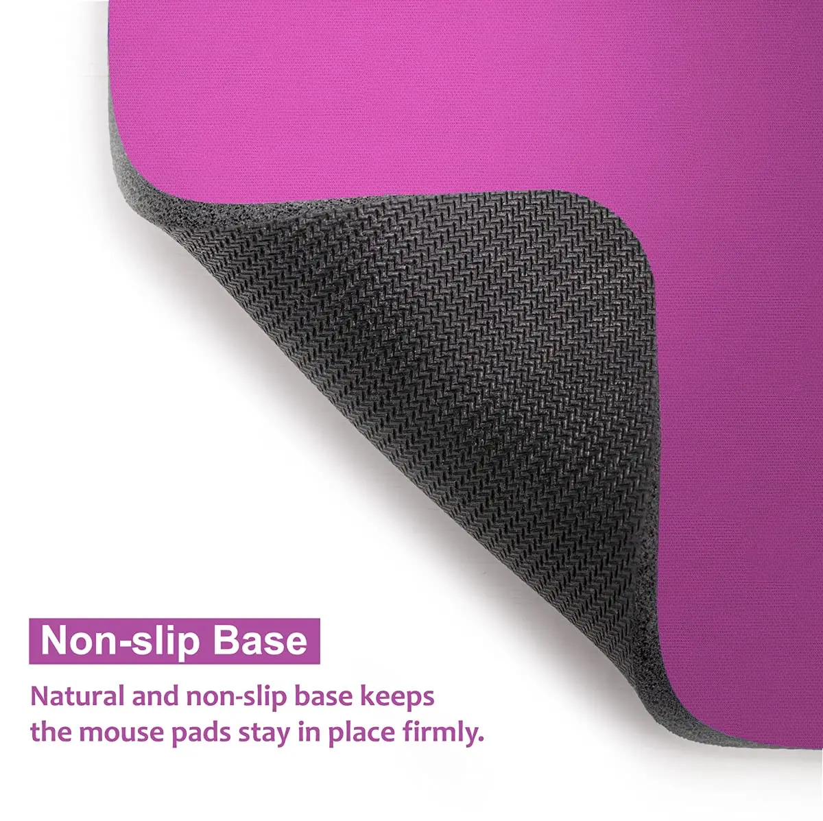 Audimi Small Mouse Pad 6 x 8 Inch Purple | Smooth Glide & Non-Slip Base - view 4
