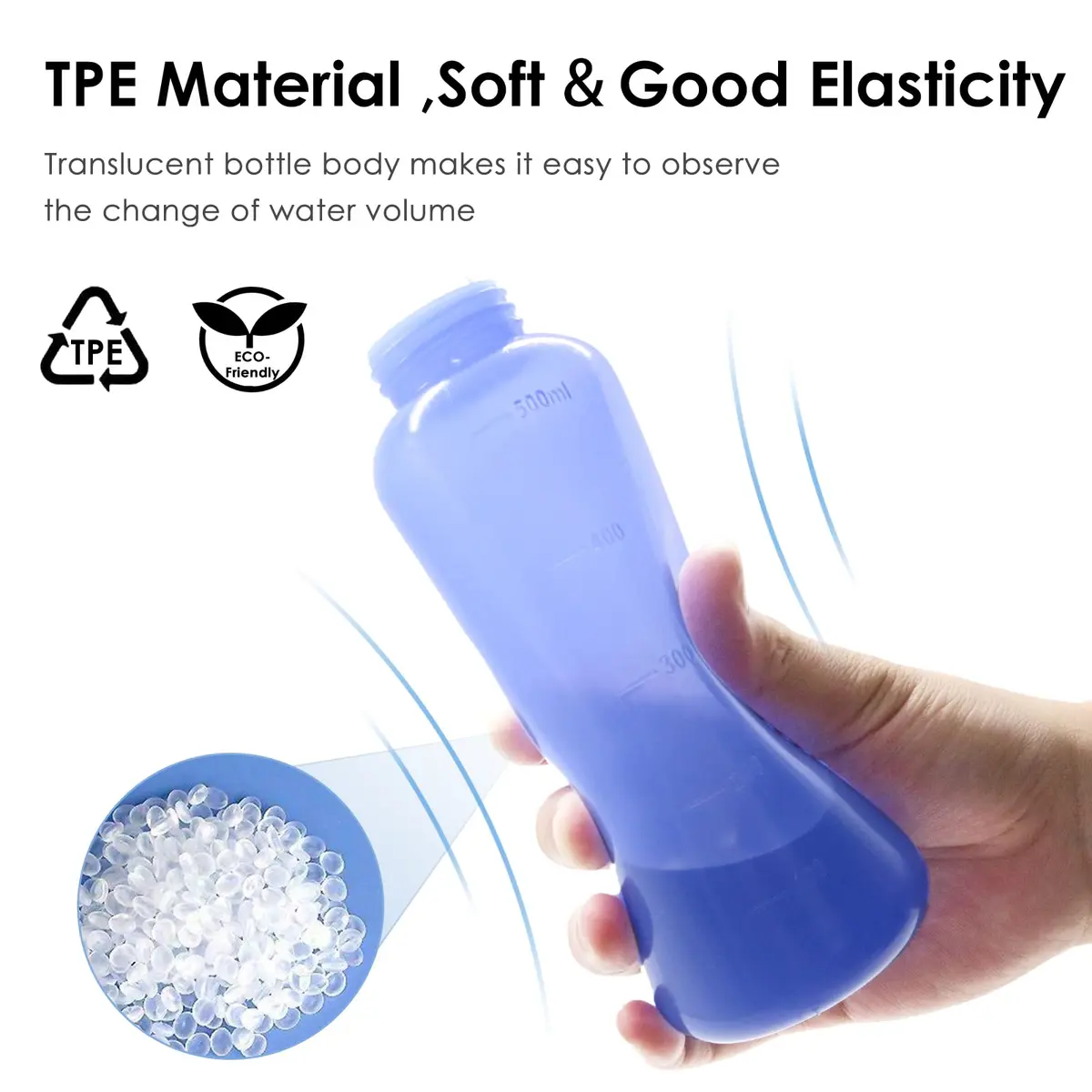 RUFCRIL 500ml (17.5 Fl Oz) Upside Down Peri Bottle | Boilable TPE for Postpartum & Hemorrhoid Care - view 2