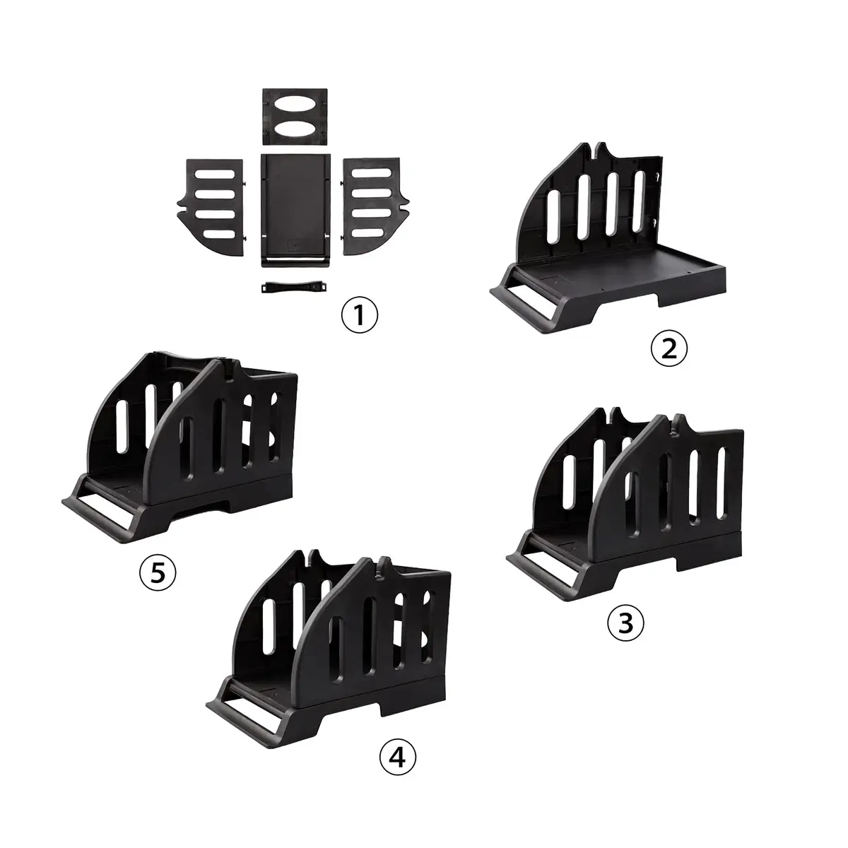 Ü Heartray Label Holder for Rolls & Fan-Fold Labels | Compatible with Thermal Printers, Plastic Material, Black - view 2