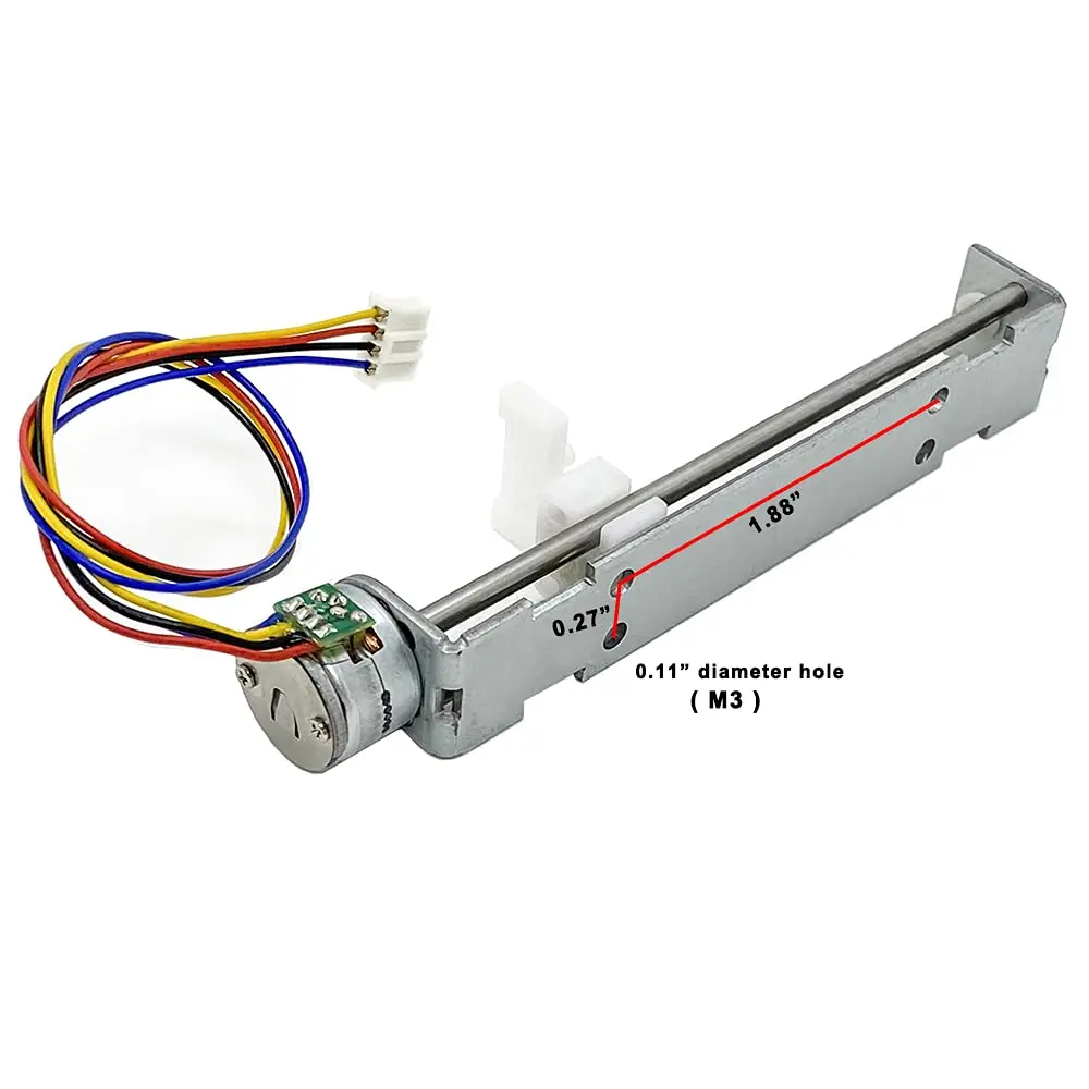 QINIZX 2 Phase 4 Wire Stepper Motor Linear Rail 90mm Stroke 18 Degree Step Angle | XY Axis Actuator for DIY Projects - view 5